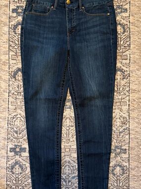Seven7 Women’s Skinny Jeans in Dark Indigo tummyless high rise sz 12